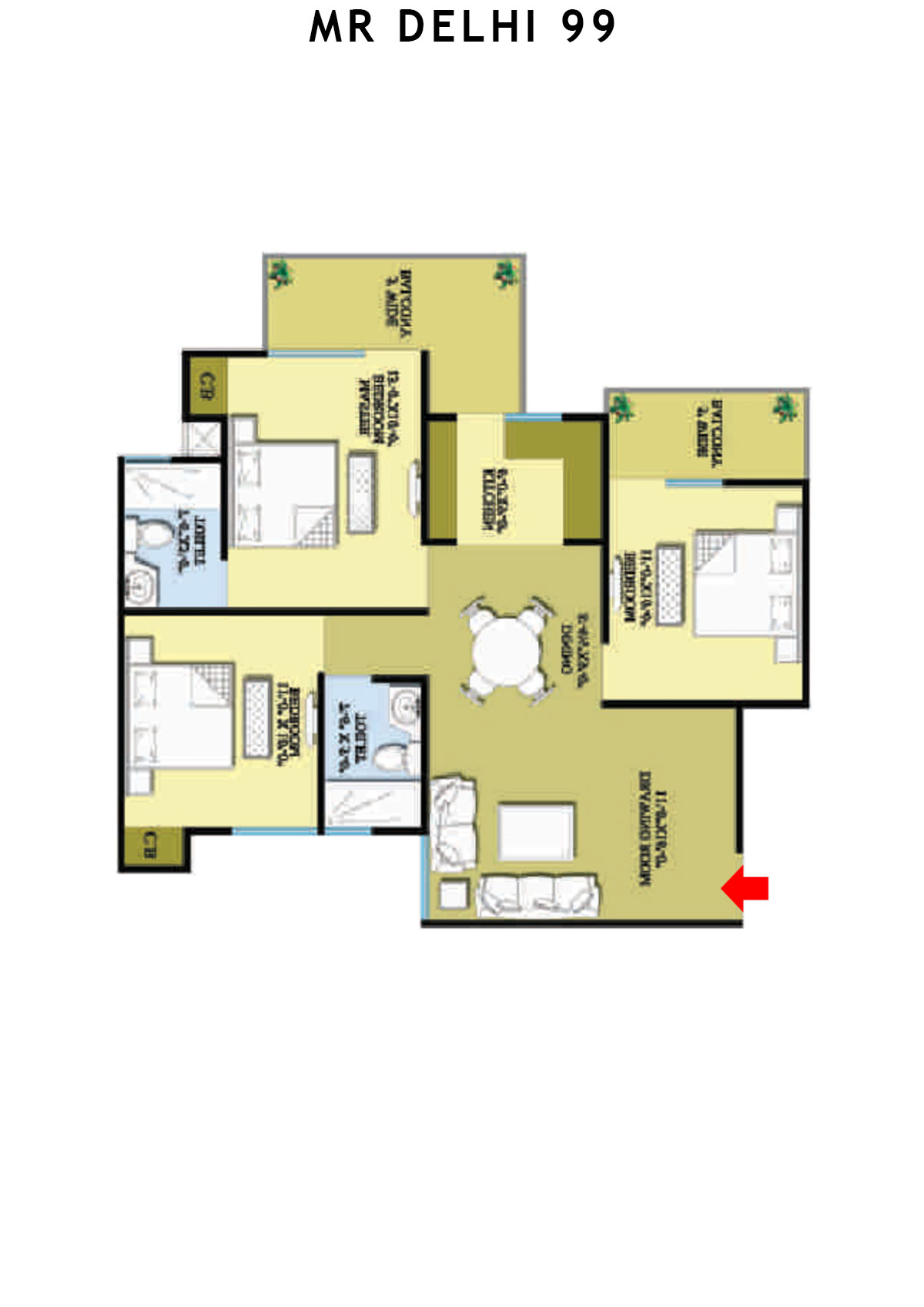 Mr Delhi 99 Block A Unit 6 Floor Plan