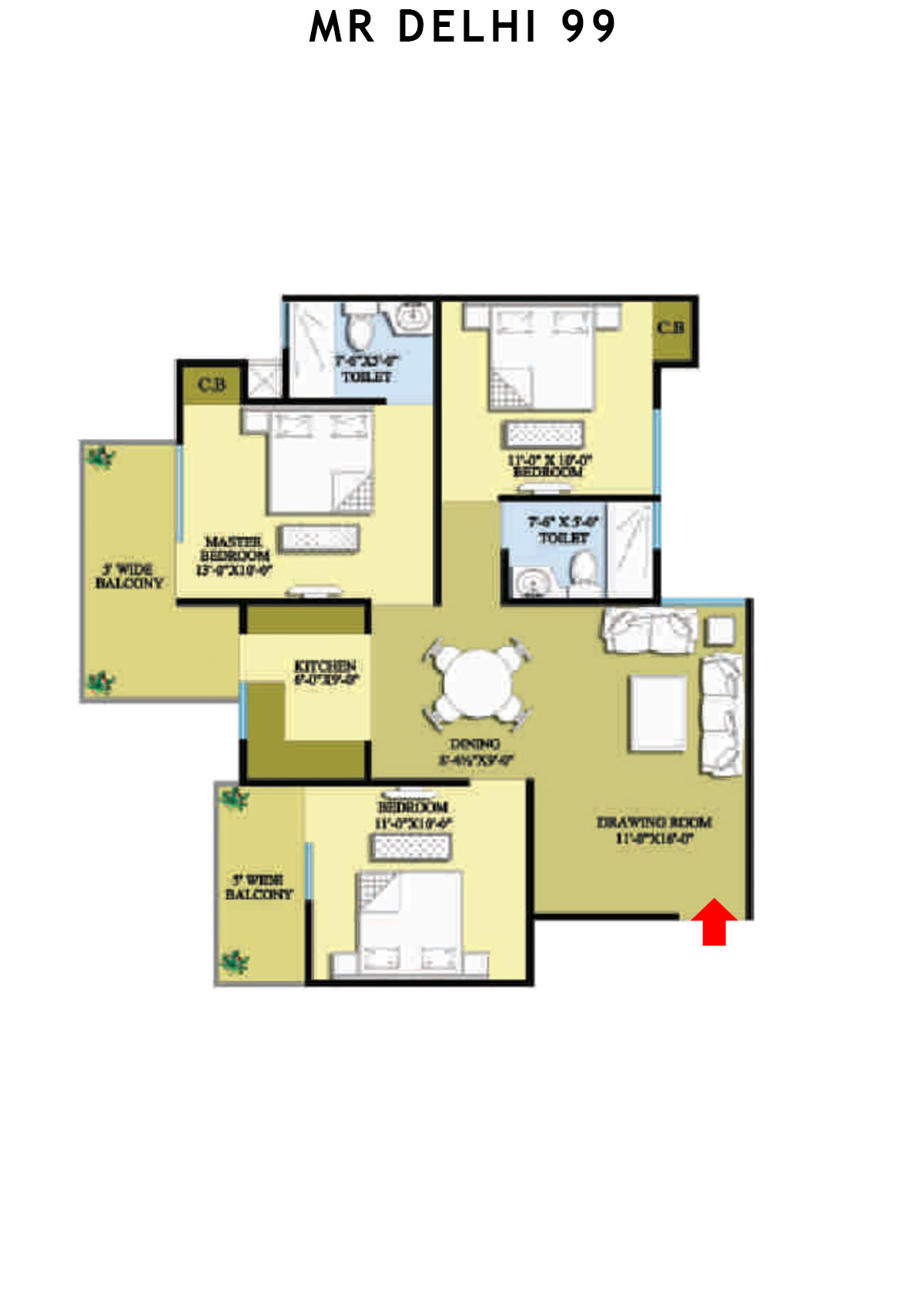 Mr Delhi 99 Block C Unit 13 Floor Plan