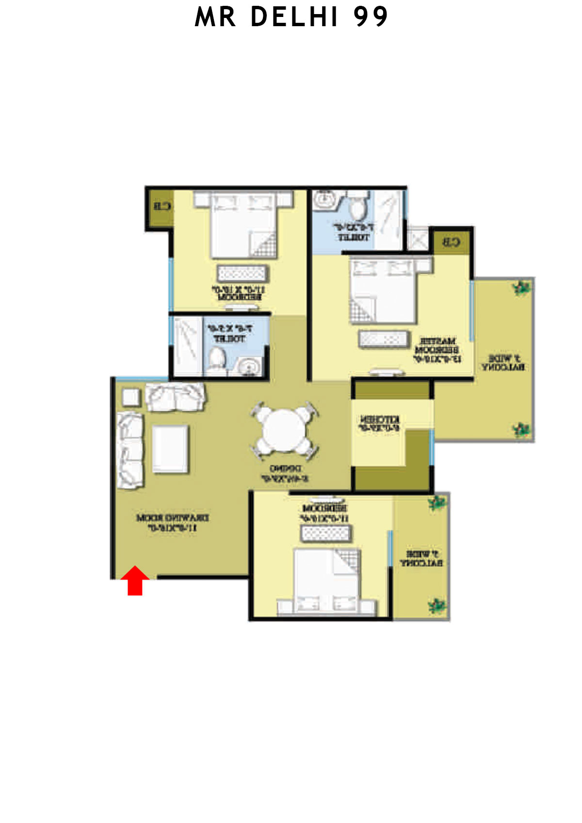 Mr Delhi 99 Block C Unit 1 Floor Plan