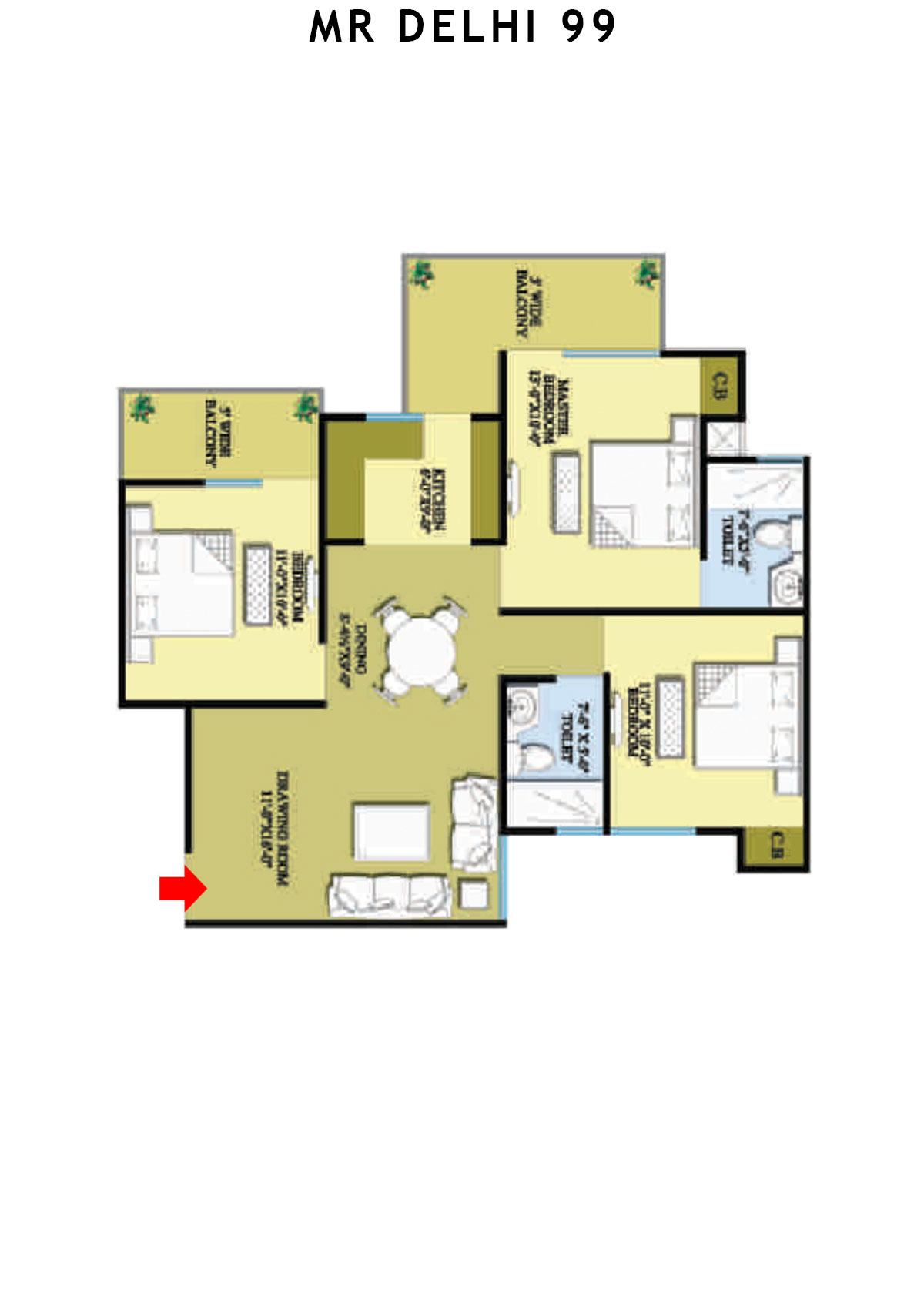 Mr Delhi 99 Block G Unit 1 Floor Plan