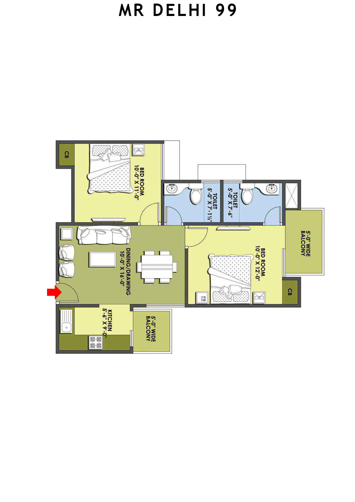 Mr Delhi 99 Block G Unit 2 Floor Plan