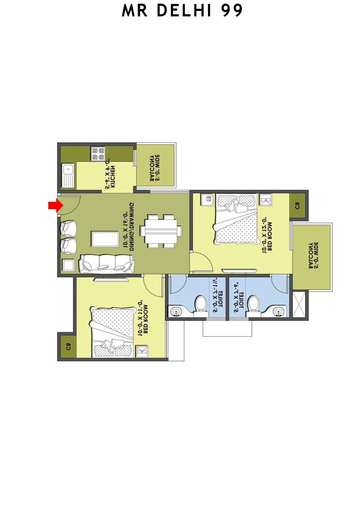 Mr Delhi 99 Block G Unit 3 Floor Plan