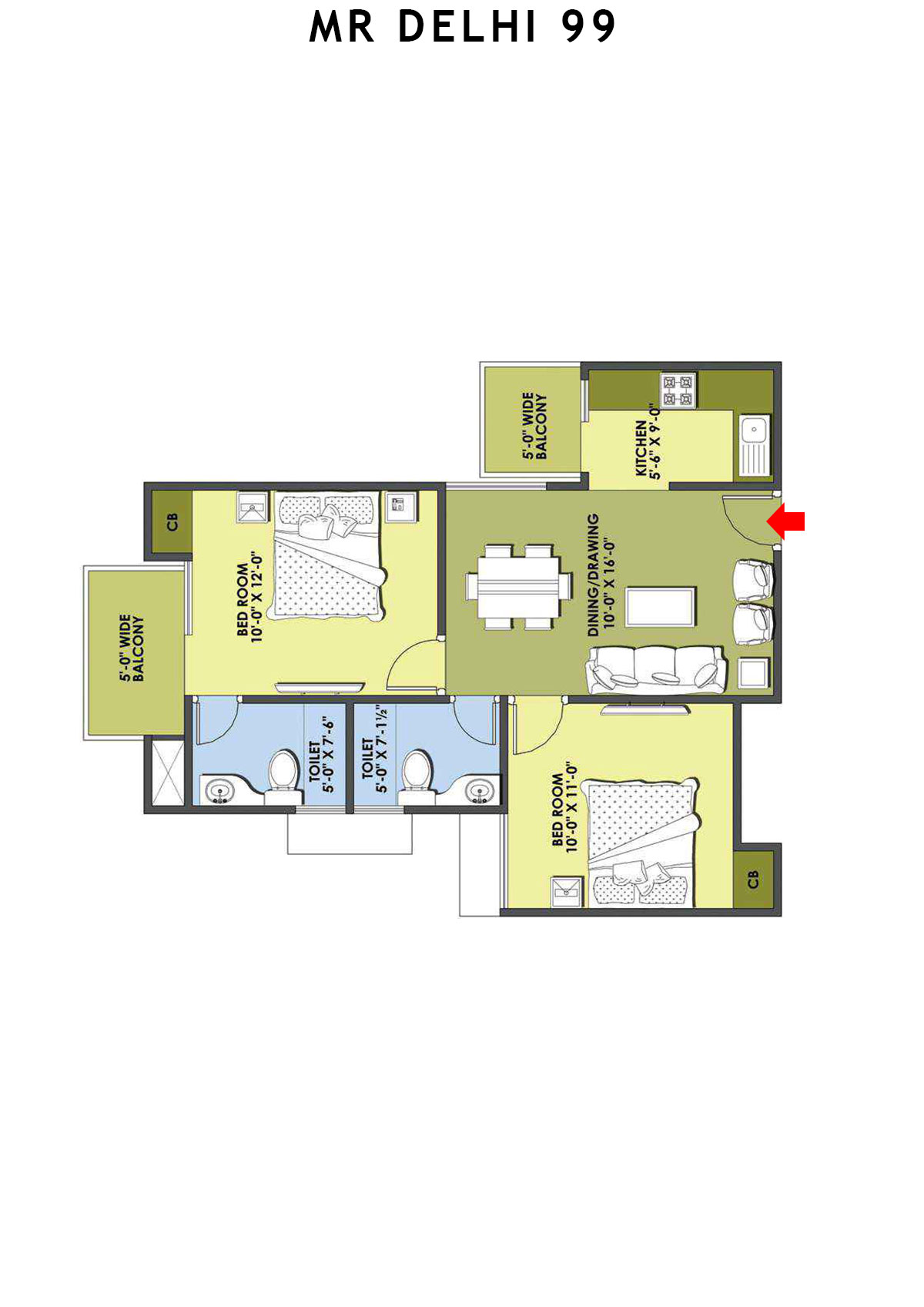 Mr Delhi 99 Block G Unit 4 Floor Plan