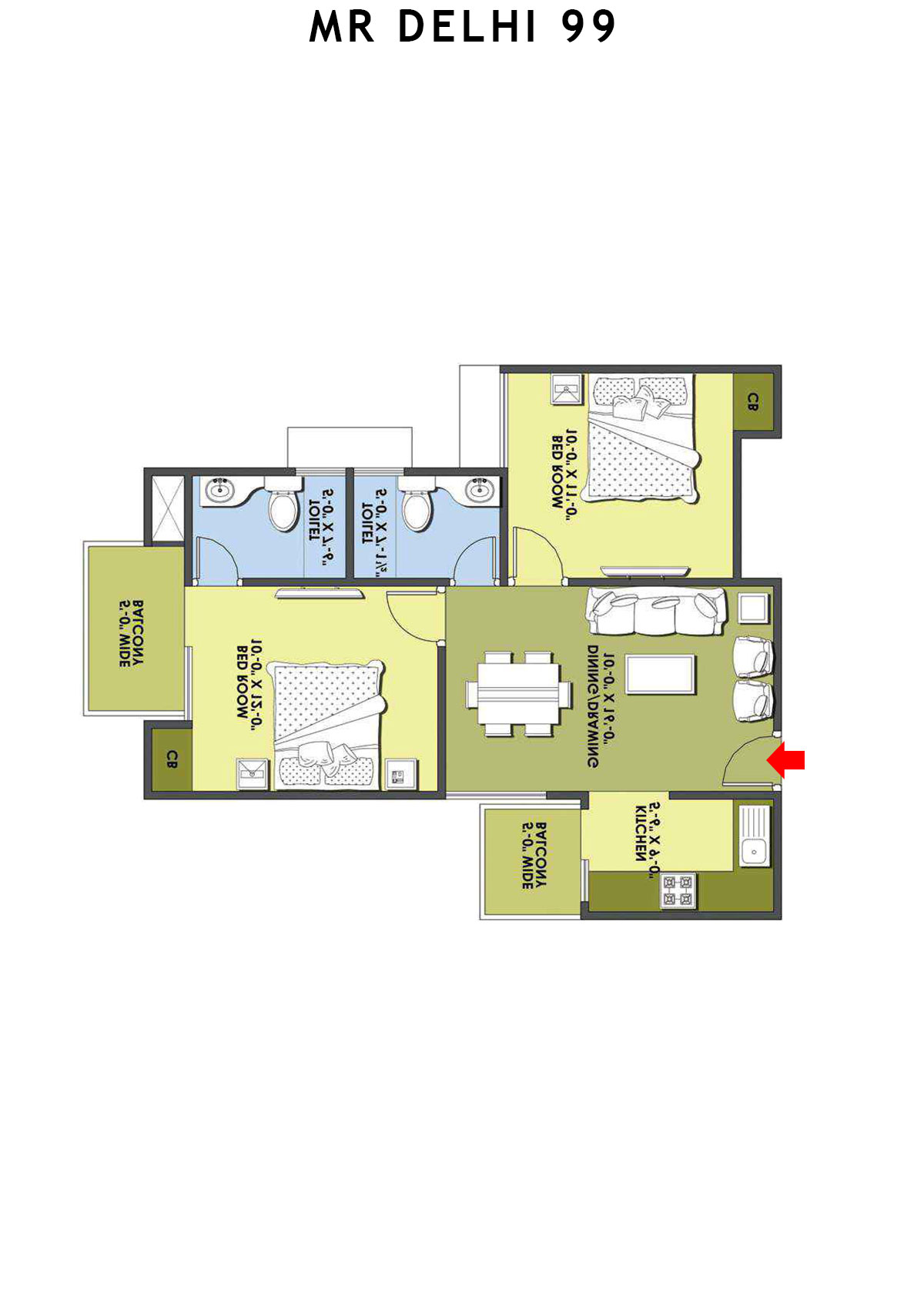Mr Delhi 99 Block G Unit 5 Floor Plan