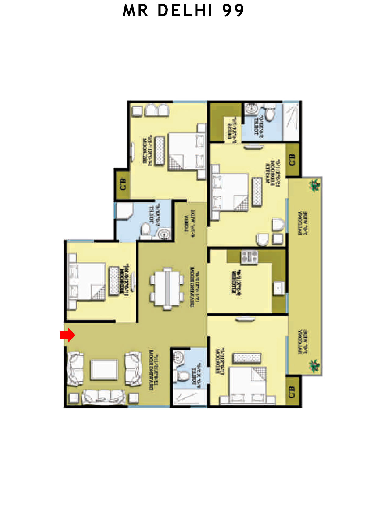 Mr Delhi 99 Block H Unit 2 Floor Plan