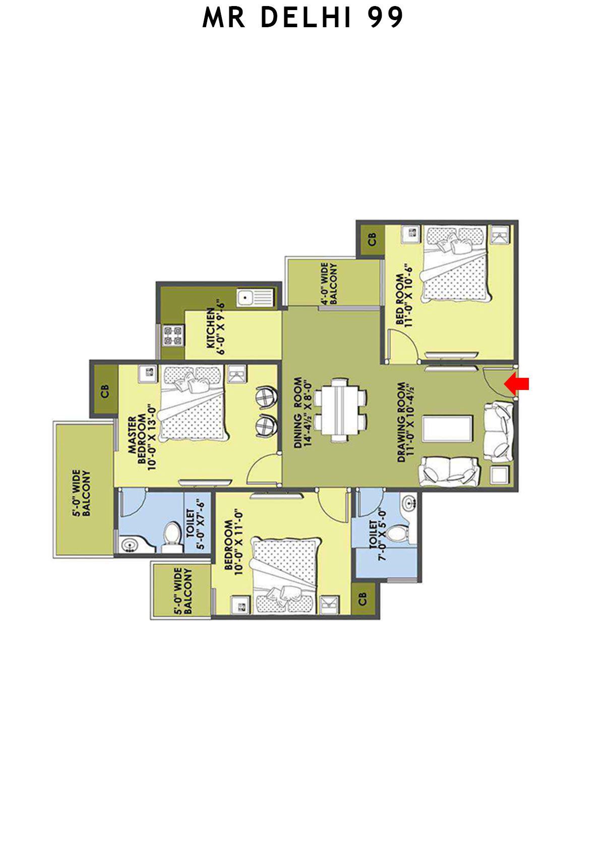 Mr Delhi 99 Block H Unit 6 Floor Plan