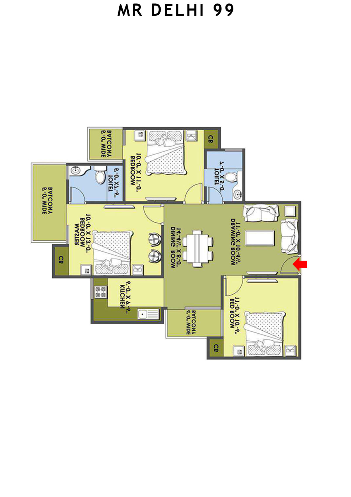 Mr Delhi 99 Block H Unit 7 Floor Plan