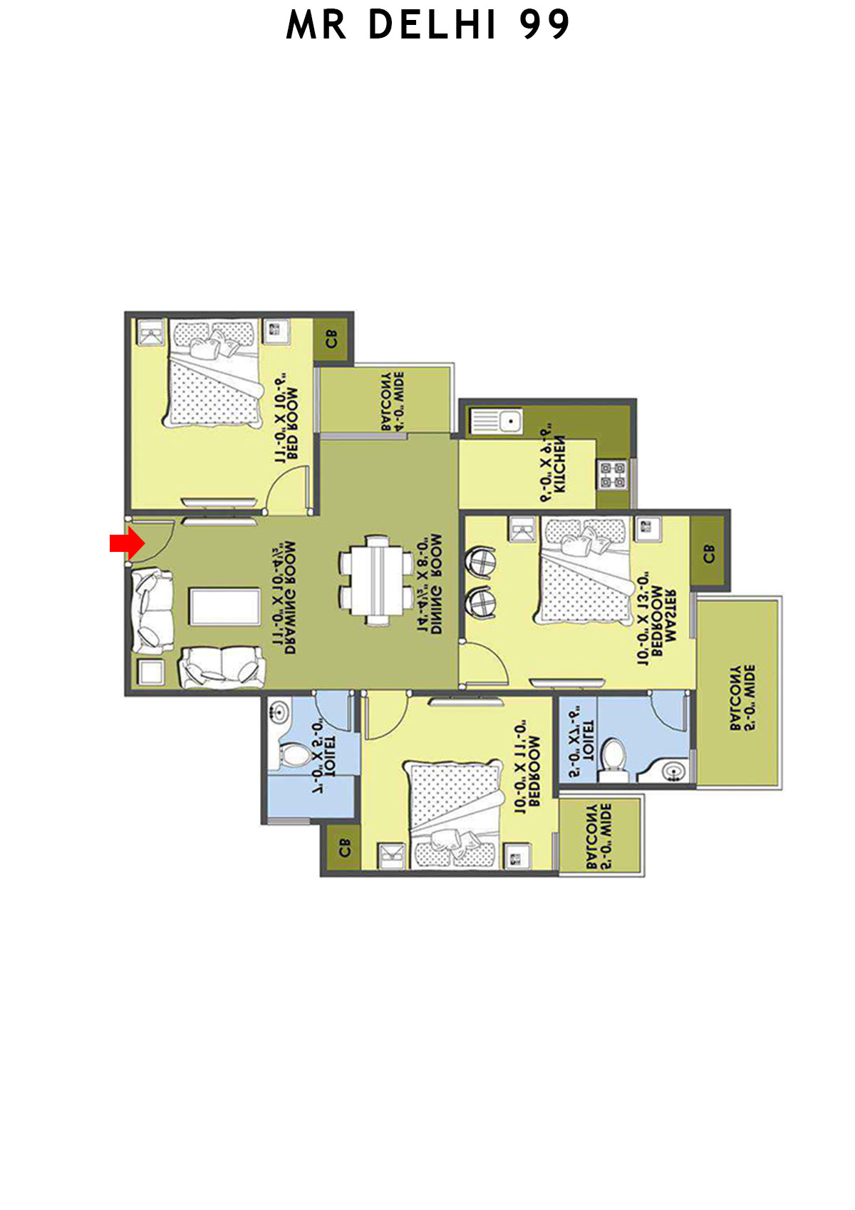 Mr Delhi 99 Block K Unit 2 Floor Plan
