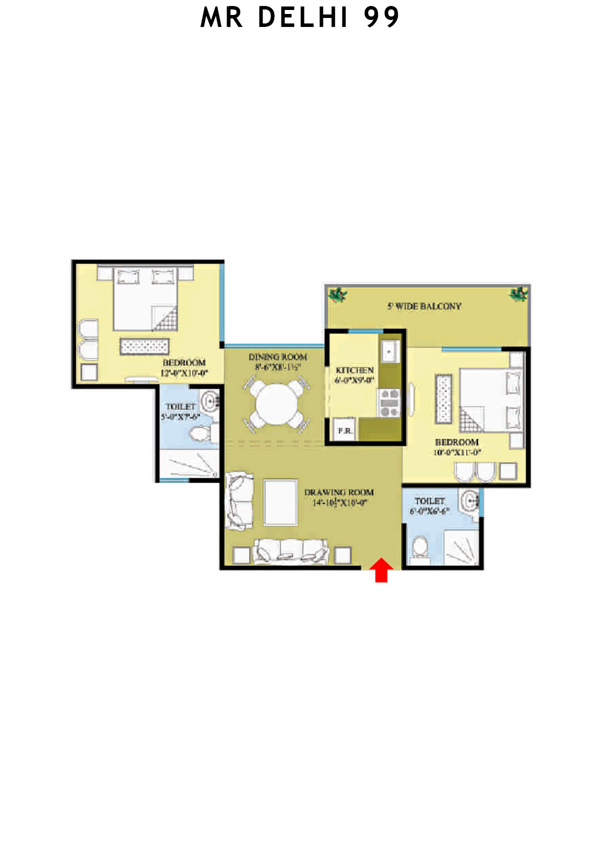 Mr Delhi 99 Block L Unit 2 Floor Plan