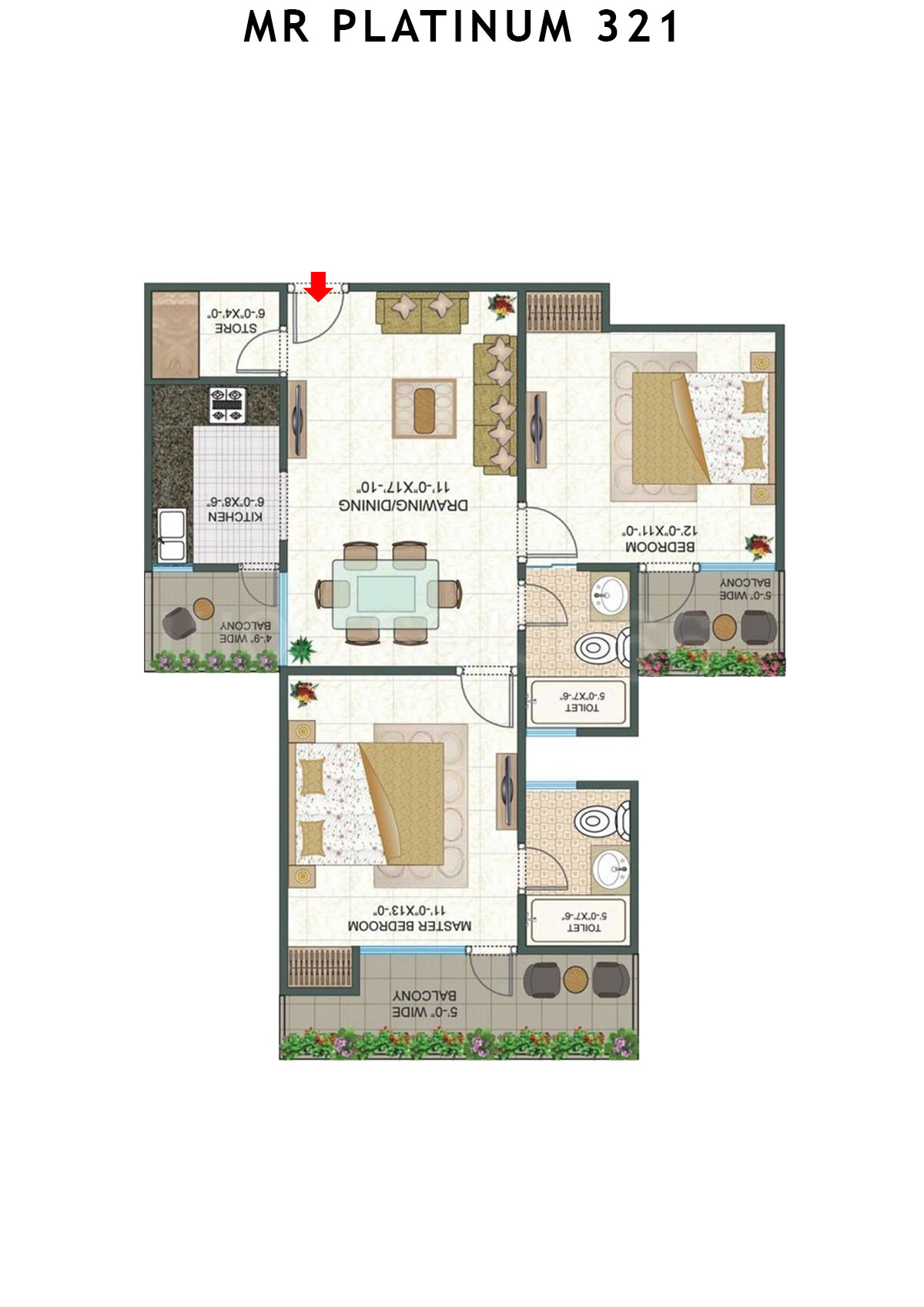 Mr Platinum 321 Tower A Unit 12 Floor Plan