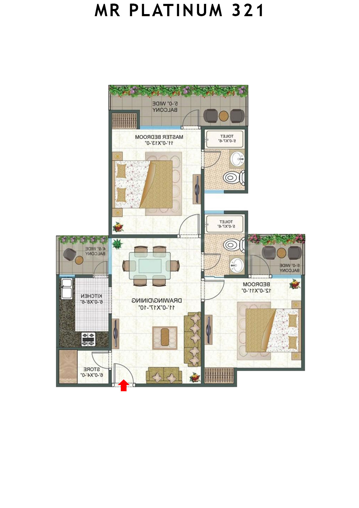 Mr Platinum 321 Tower A Unit 6 Floor Plan