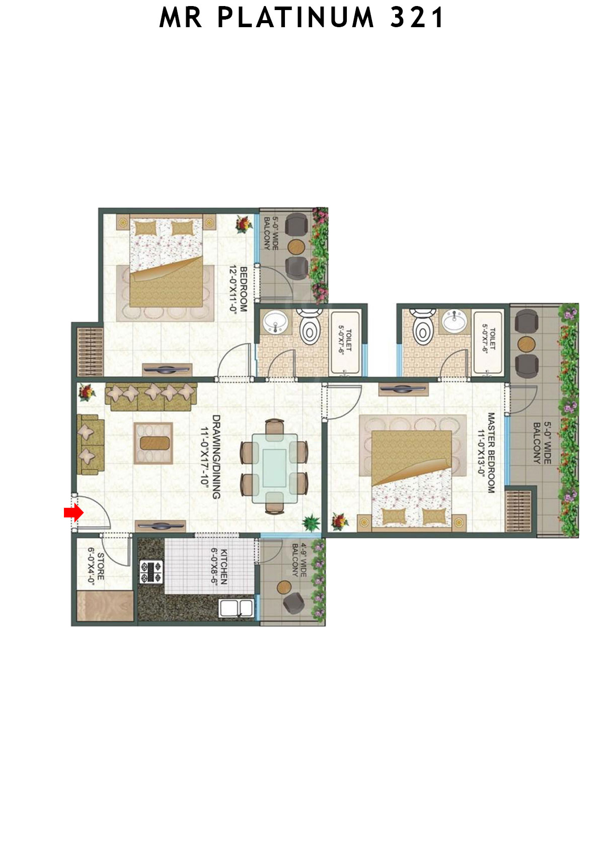 Mr Platinum 321 Tower A Unit 8 Floor Plan
