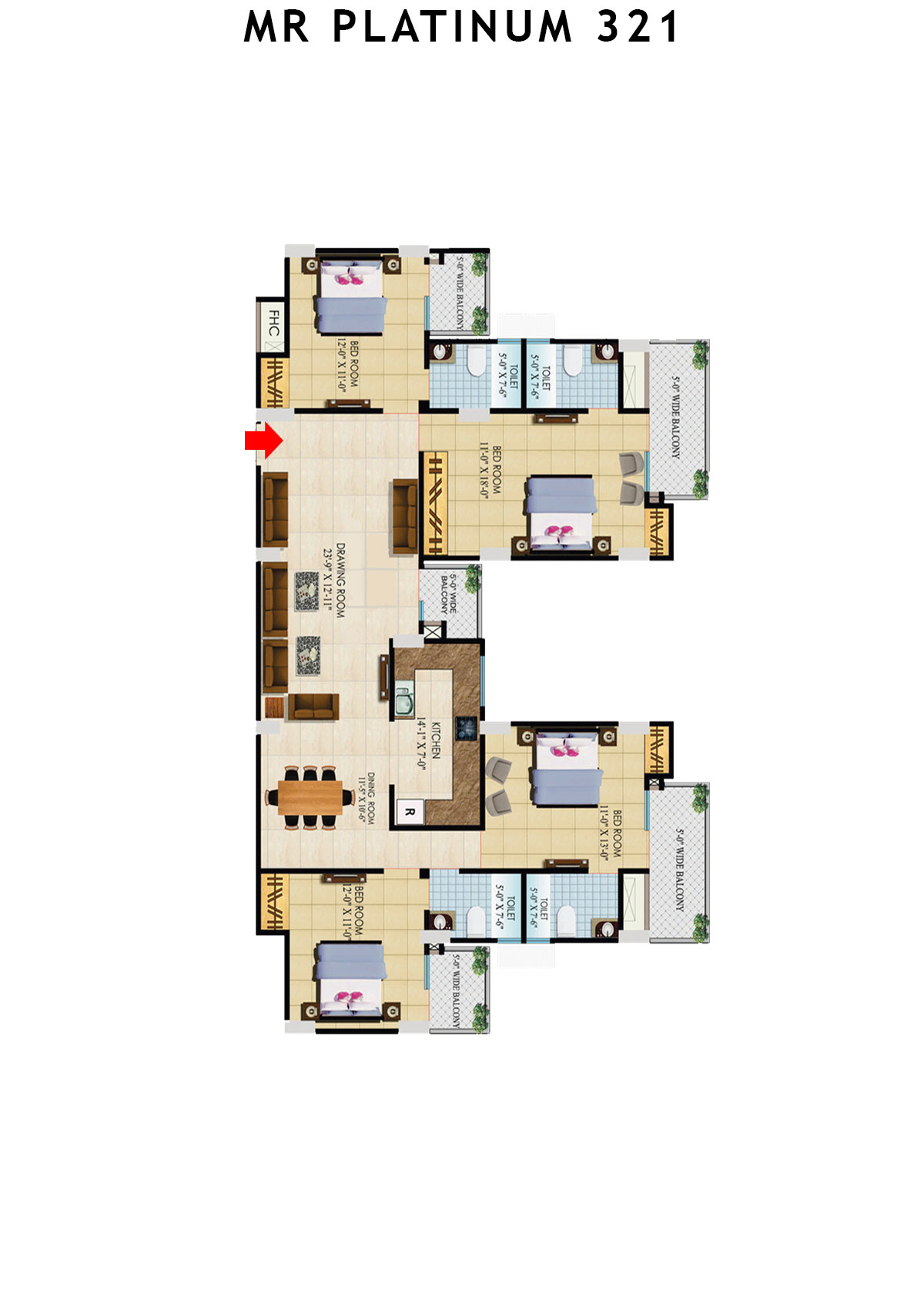 Mr Platinum 321 Tower A Unit 9, 10 Floor Plan