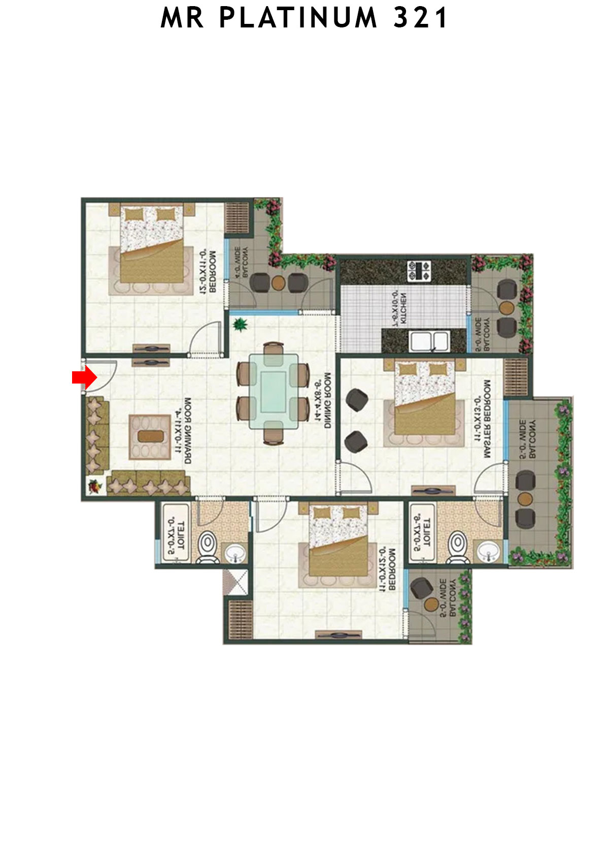 Mr Platinum 321 Tower B Unit 7 Floor Plan