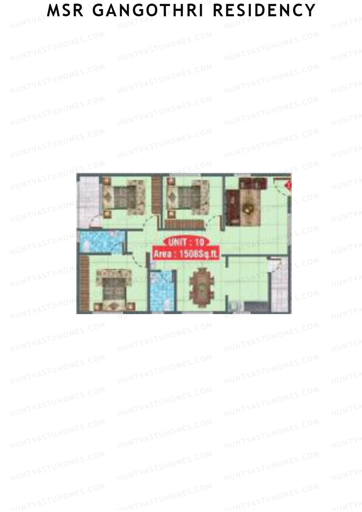 MSR Gangothri Residency Block A Unit 10 Floor Plan