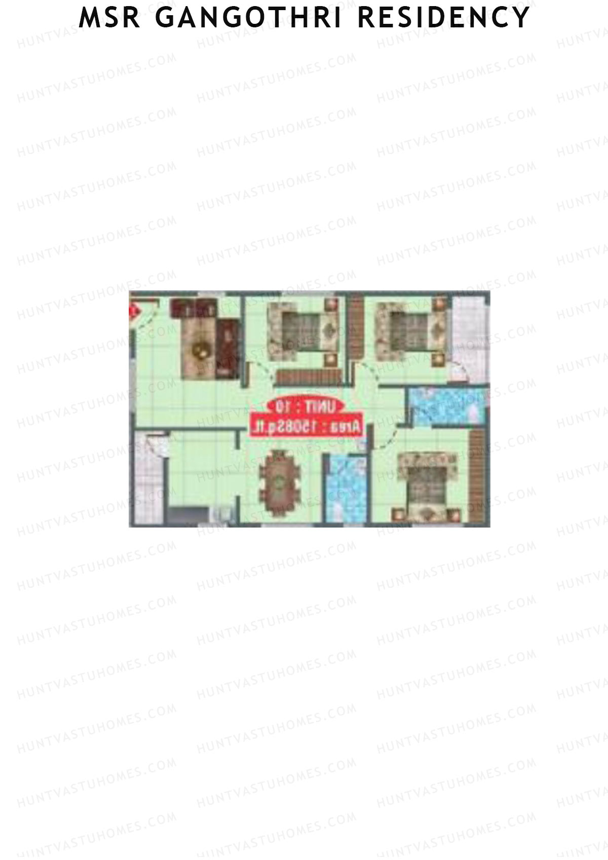 MSR Gangothri Residency Block B Unit 1 Floor Plan
