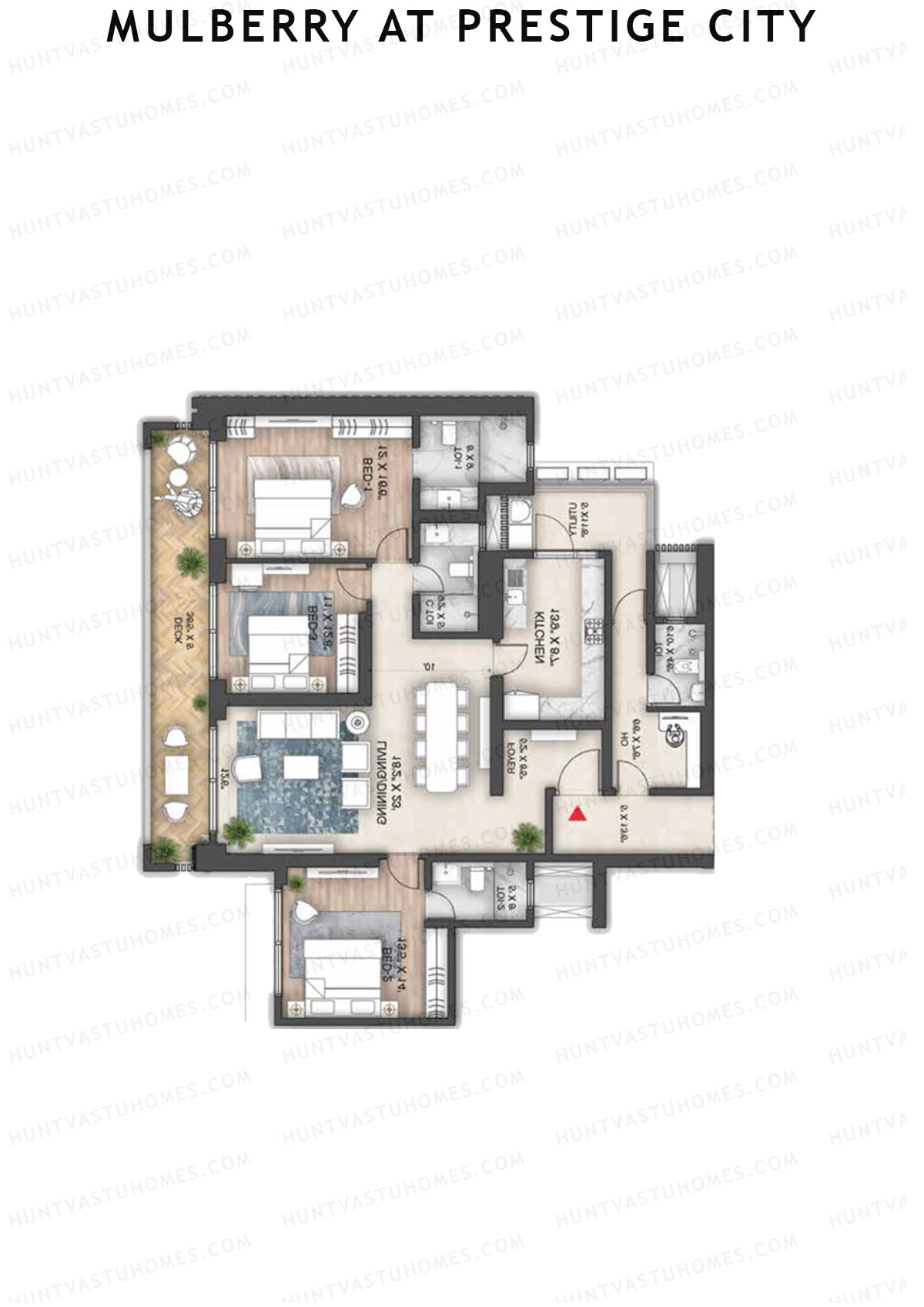 Mulberry at Prestige City Tower E1 Unit 1 Floor Plan