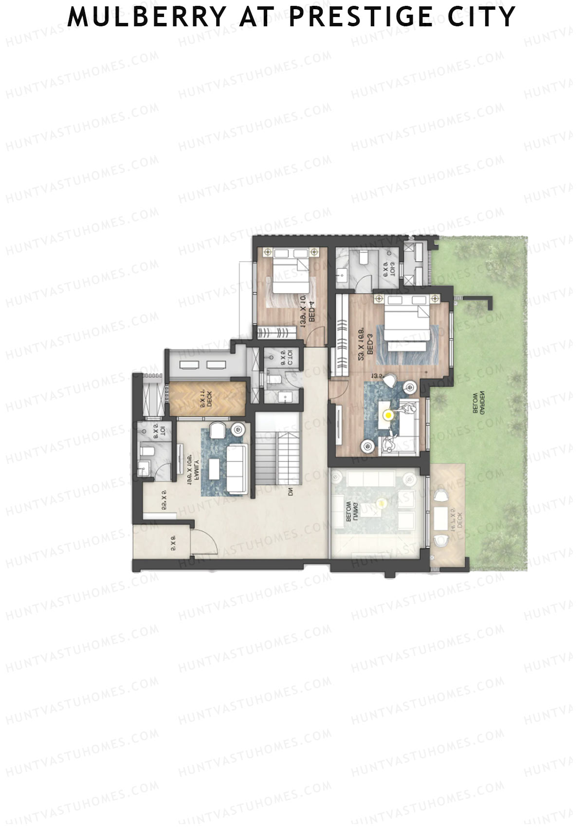 Mulberry at Prestige City Tower E1 Unit 2 (Villa) Floor Plan