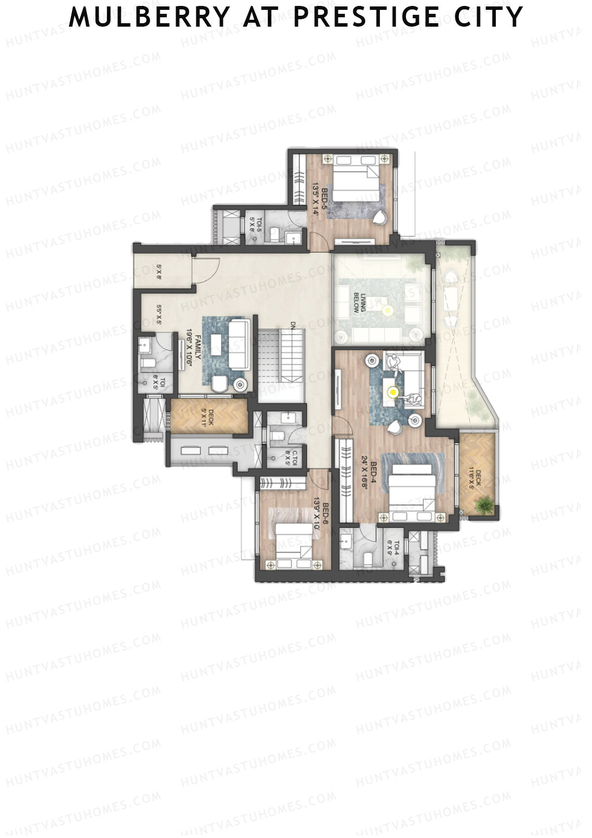 Mulberry at Prestige City Tower F1 Unit 3 (Penthouse) Floor Plan