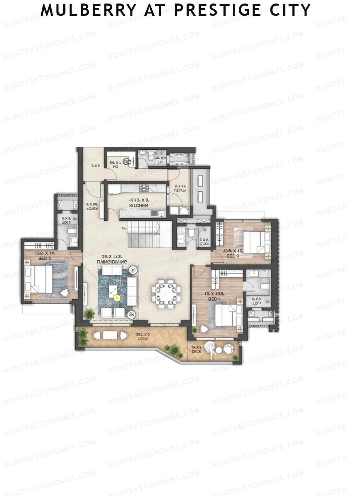 Mulberry at Prestige City Tower G2 Unit 2 (Penthouse) Floor Plan