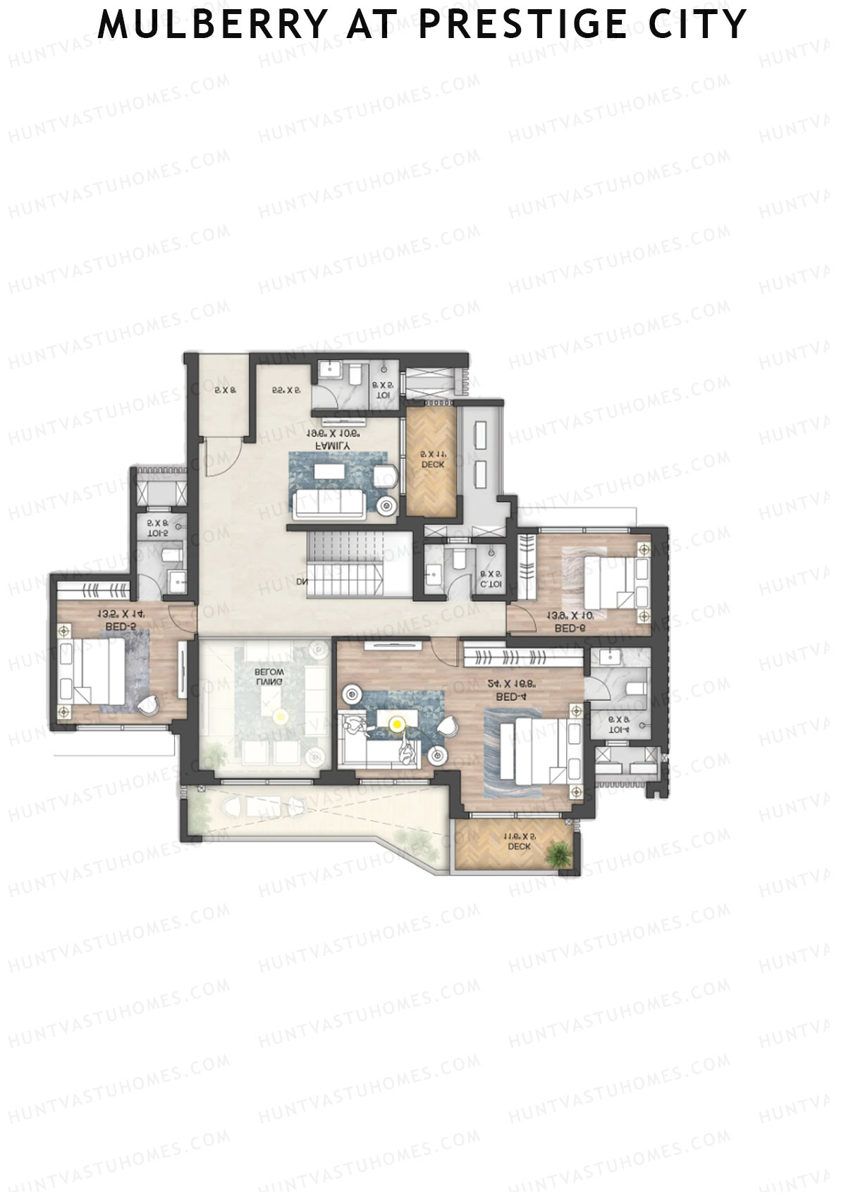 Mulberry at Prestige City Tower G2 Unit 2 (Penthouse) Floor Plan