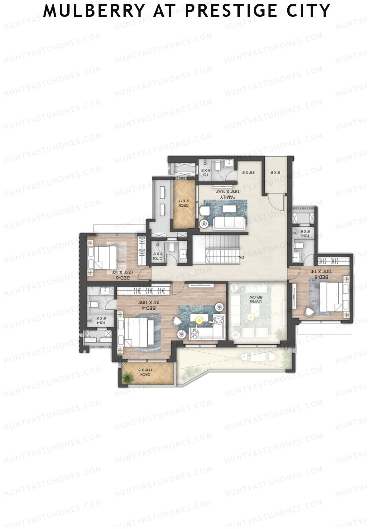 Mulberry at Prestige City Tower G2 Unit 3 (Penthouse) Floor Plan