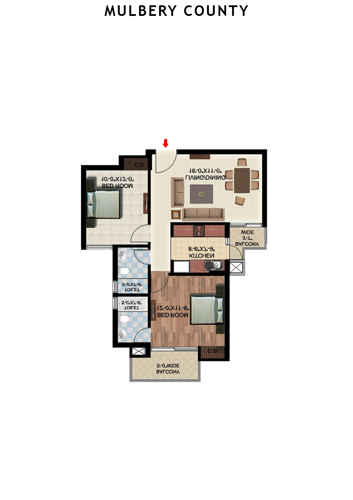 Mulbery County Tower C Unit 8 Floor Plan
