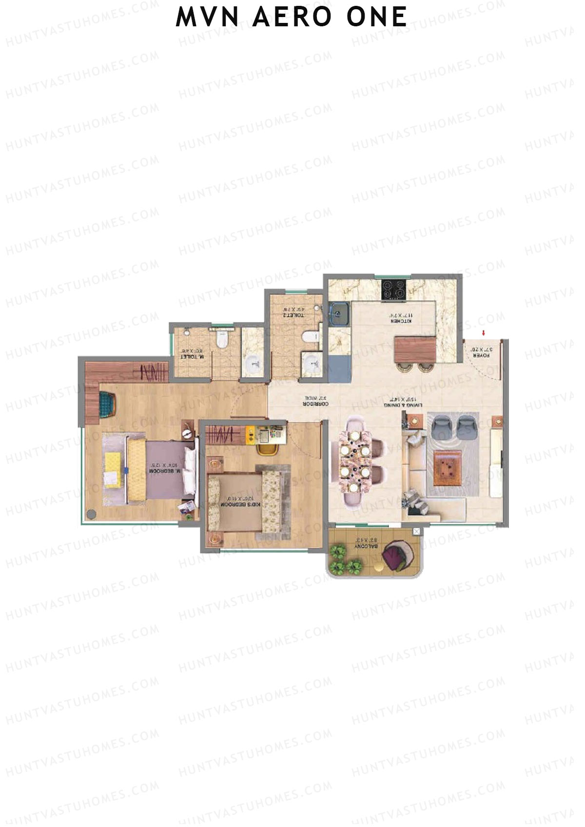 MVN Aero One Tower 1 Unit C Floor Plan