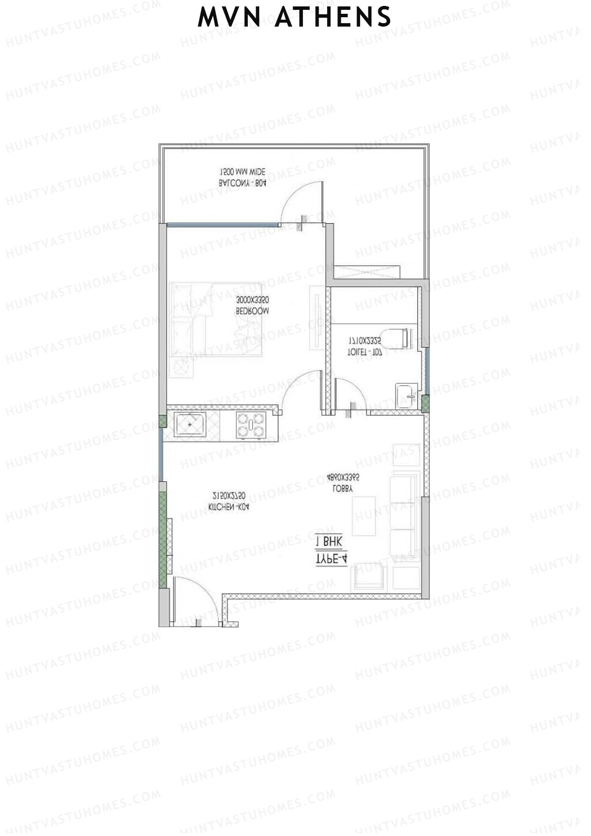 MVN Athens Tower A2 Unit 3 (Type 4) Floor Plan