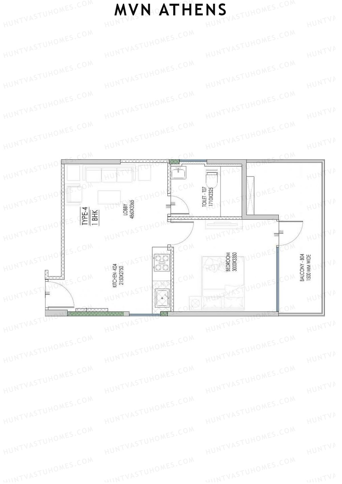MVN Athens Tower B2 Unit 2 (Type 4) Floor Plan