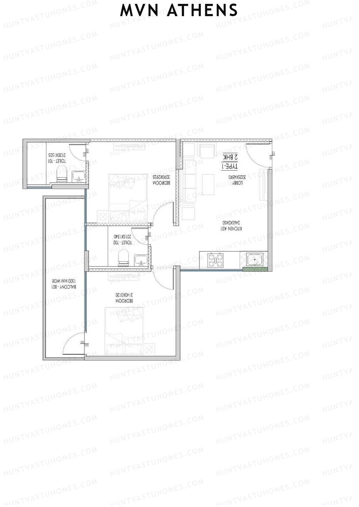 MVN Athens Tower B7 Unit 8 (Type 1D) Floor Plan