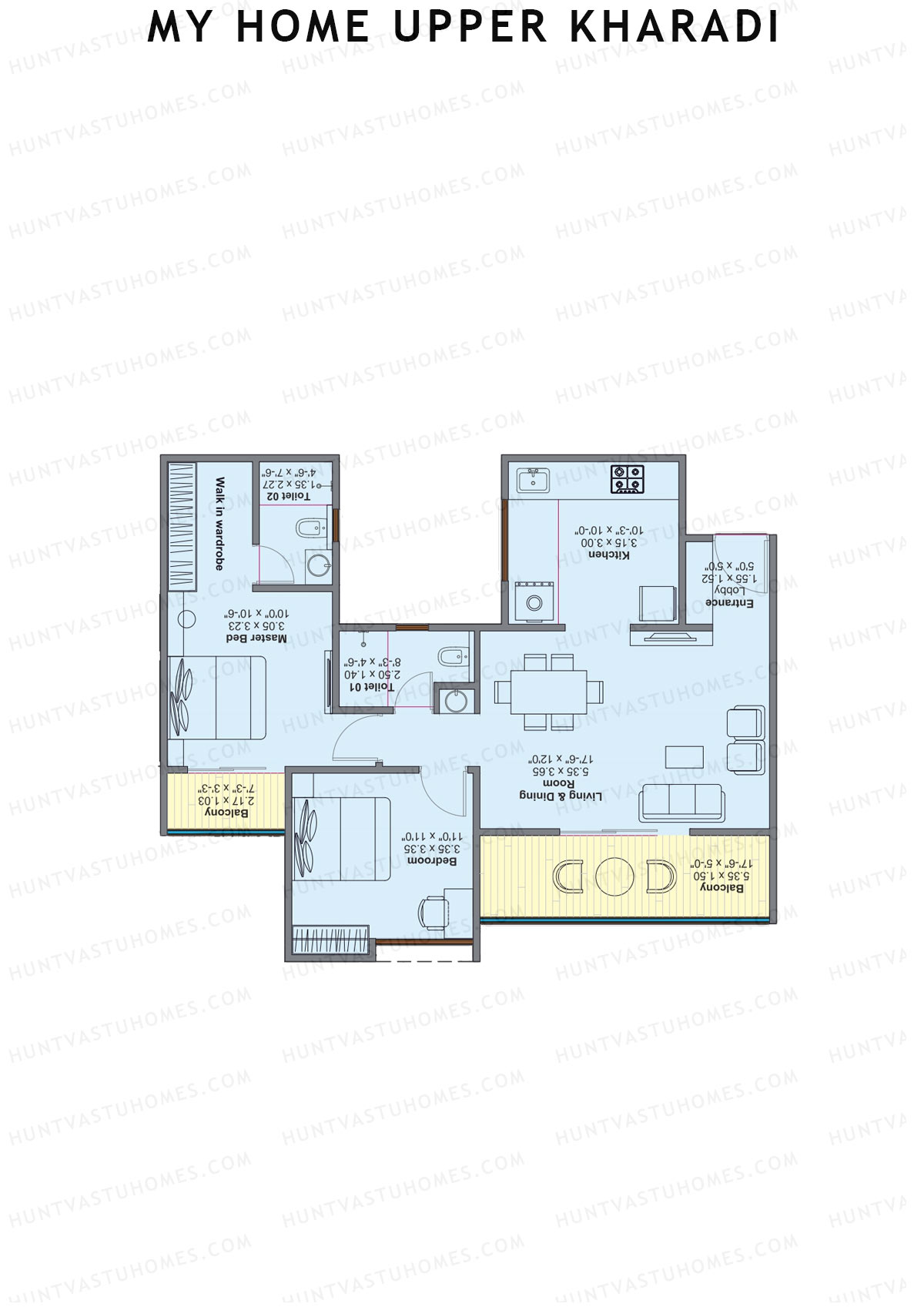 My Home Upper Kharadi Block B Unit 1 Floor Plan