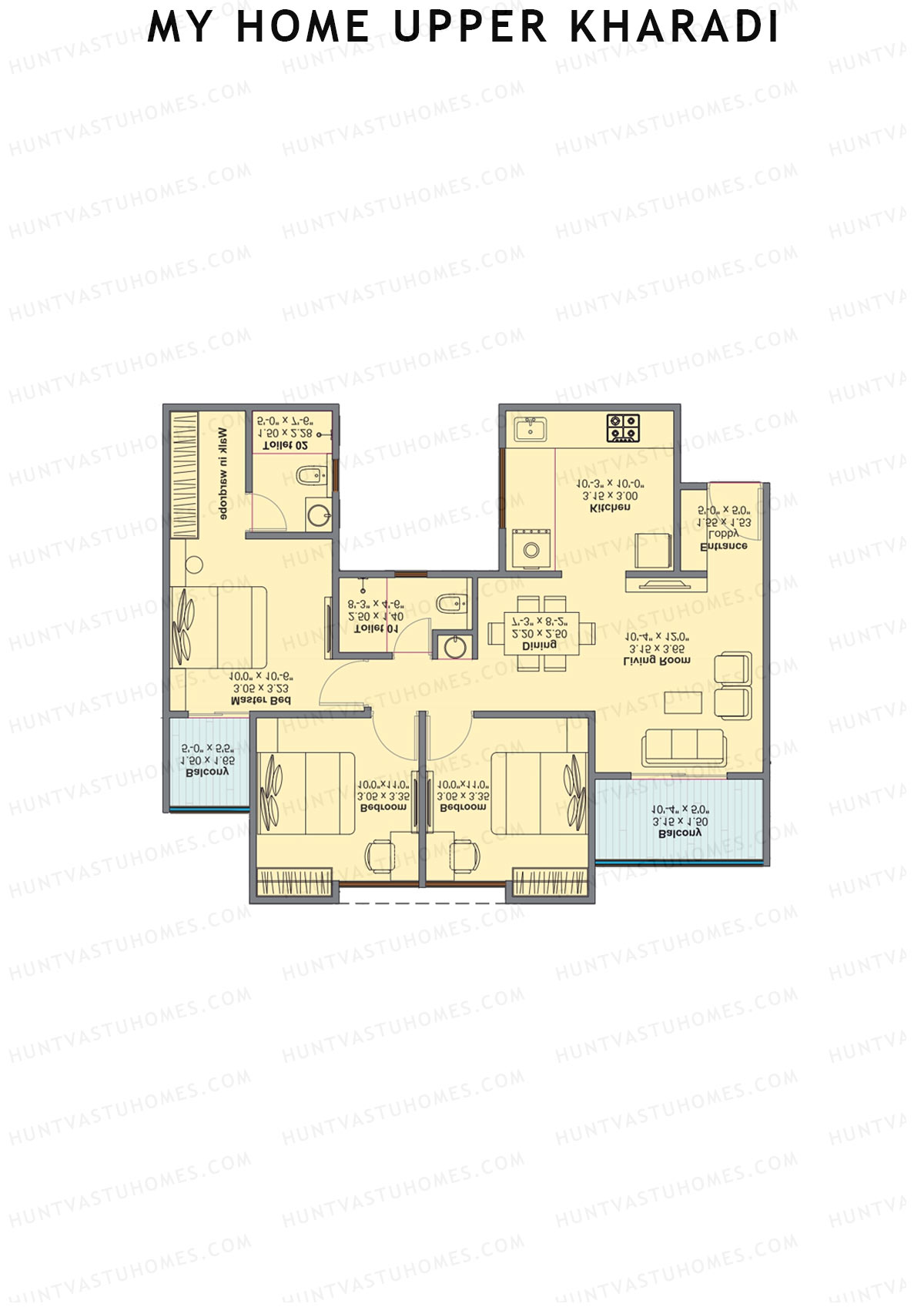 My Home Upper Kharadi Block B Unit 2 Floor Plan
