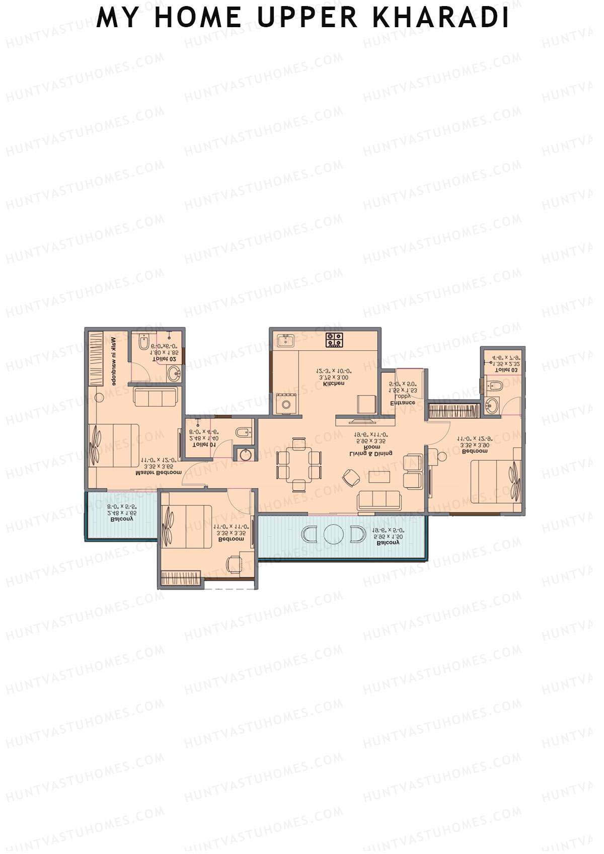 My Home Upper Kharadi Block B Unit 3 Floor Plan