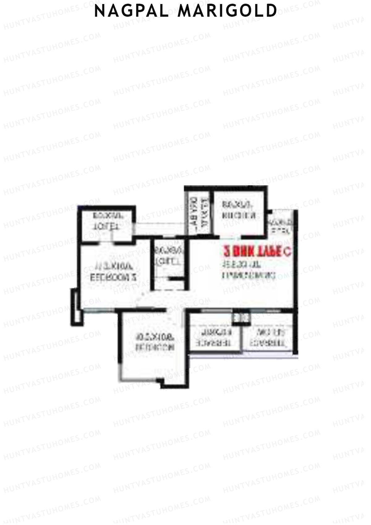 Nagpal Marigold Tower A Unit 16 (Type A) Floor Plan