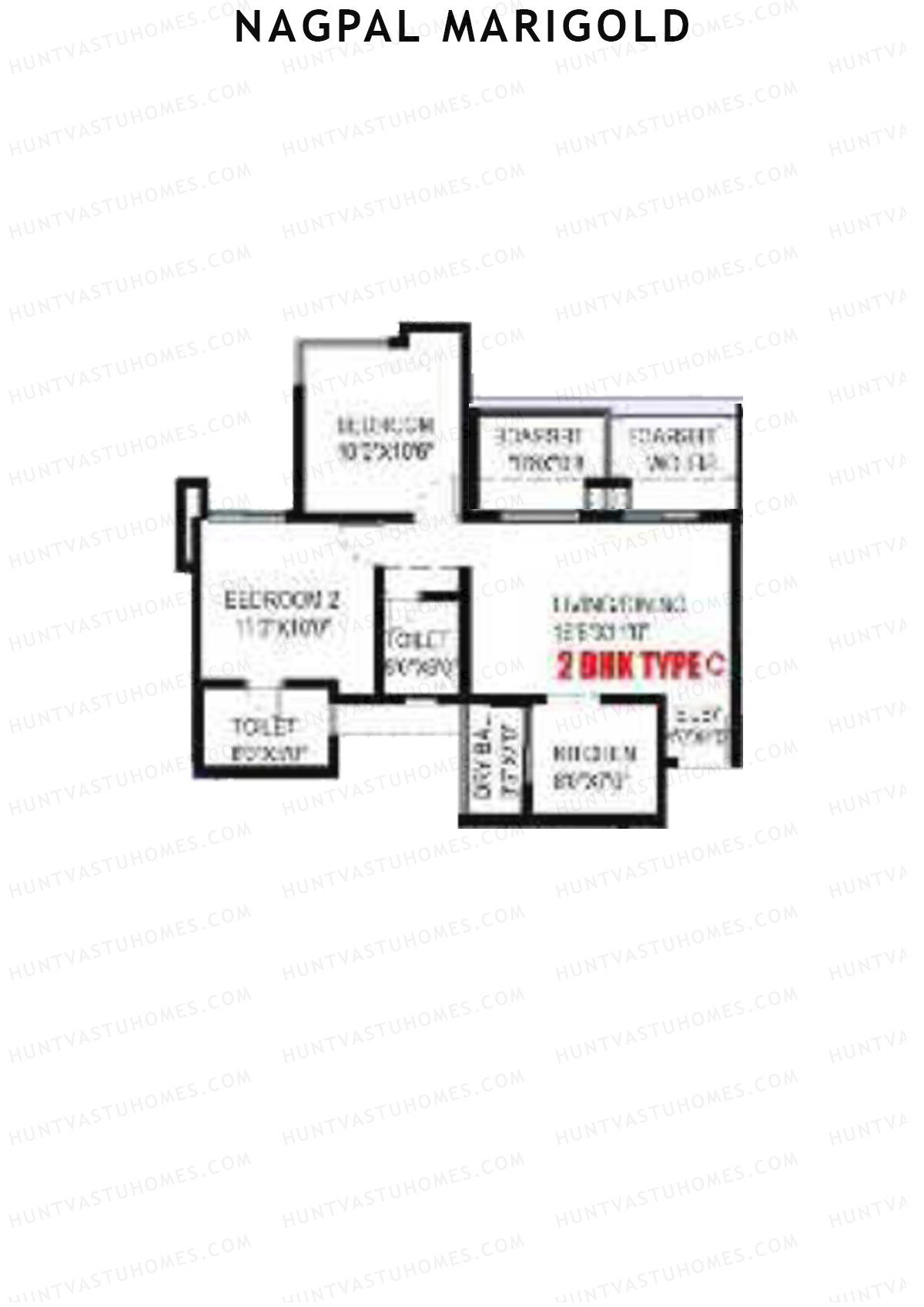 Nagpal Marigold Tower A Unit 1 (Type A) Floor Plan