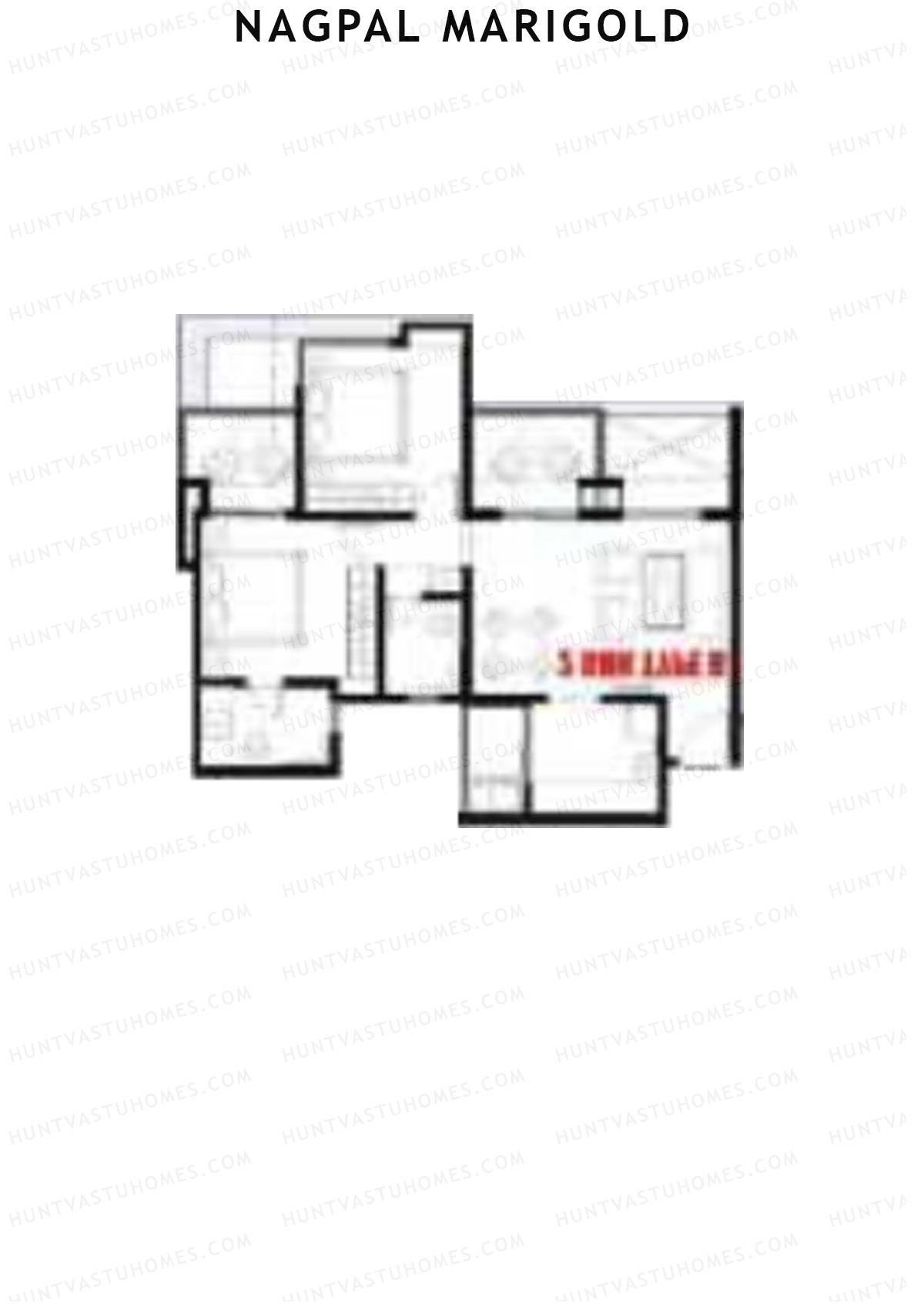 Nagpal Marigold Tower A Unit 1 (Type B) Floor Plan