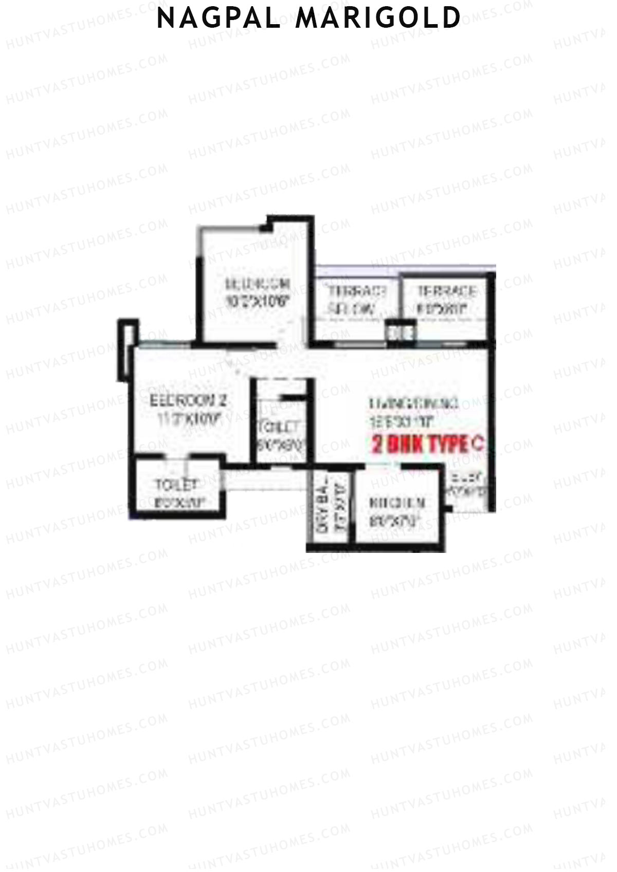 Nagpal Marigold Tower A Unit 1 (Type C) Floor Plan