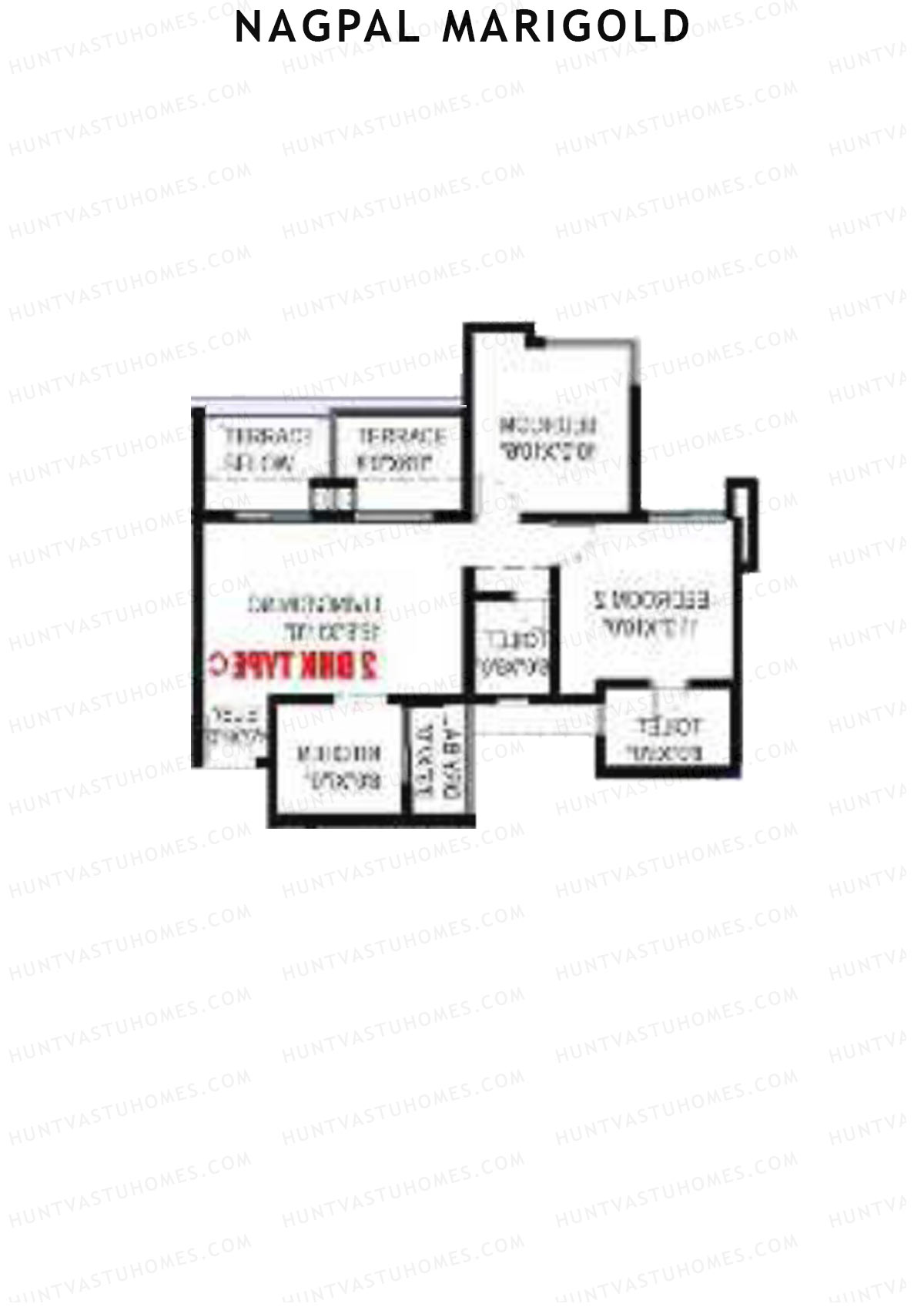 Nagpal Marigold Tower A Unit 8 (Type A) Floor Plan