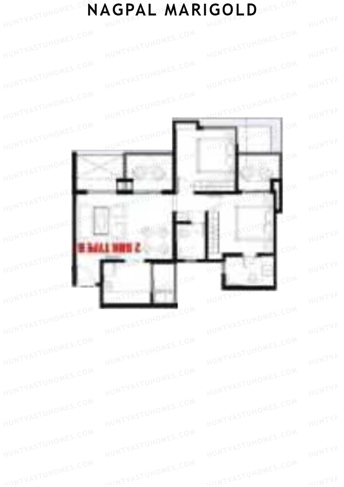 Nagpal Marigold Tower A Unit 8 (Type B) Floor Plan