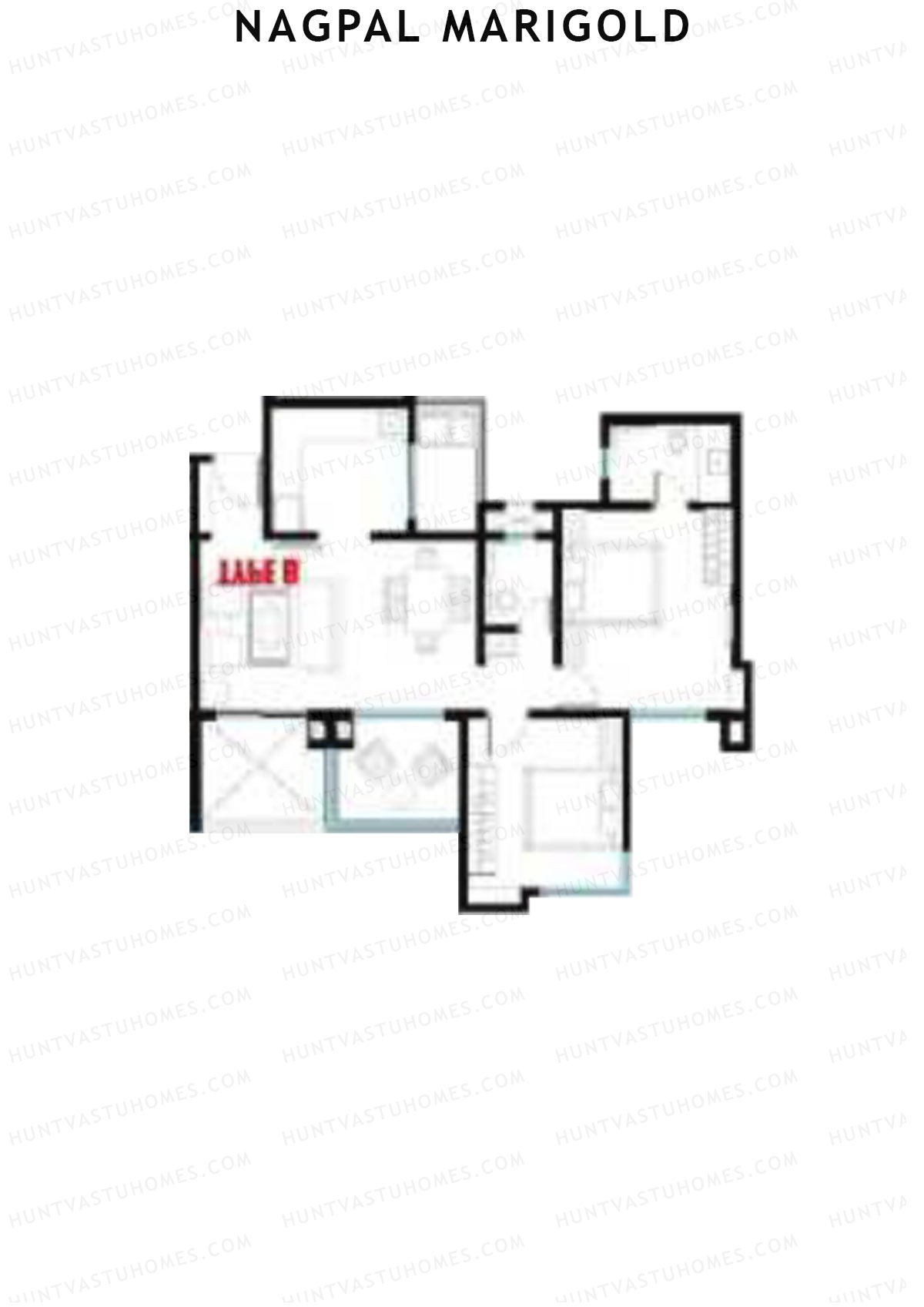 Nagpal Marigold Tower B Unit 5 (Type B) Floor Plan