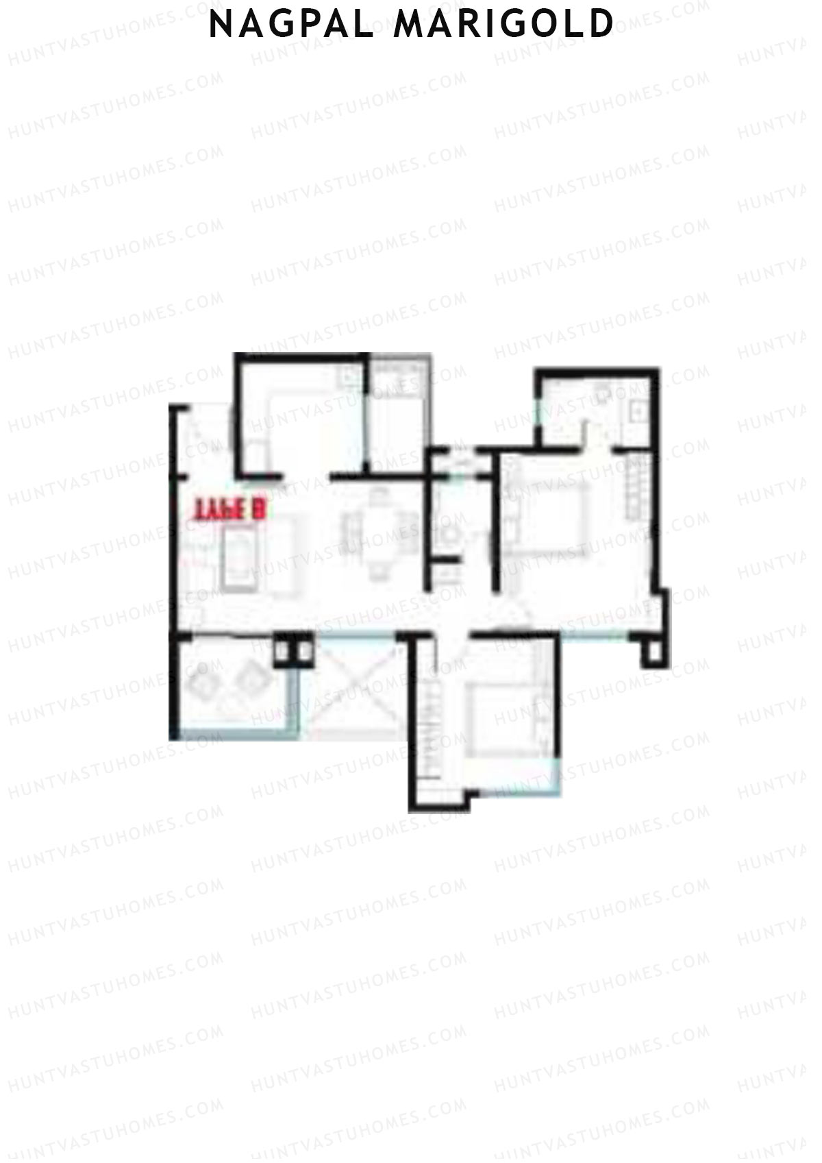 Nagpal Marigold Tower B Unit 5 (Type B) Floor Plan