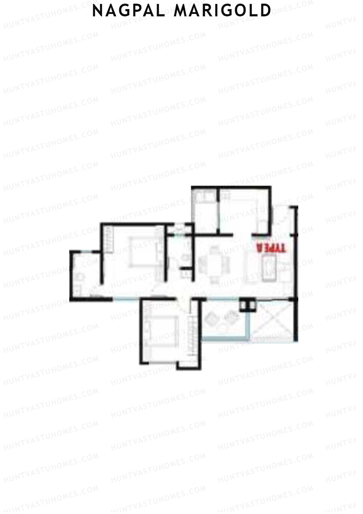 Nagpal Marigold Tower B Unit 6 (Type A) Floor Plan