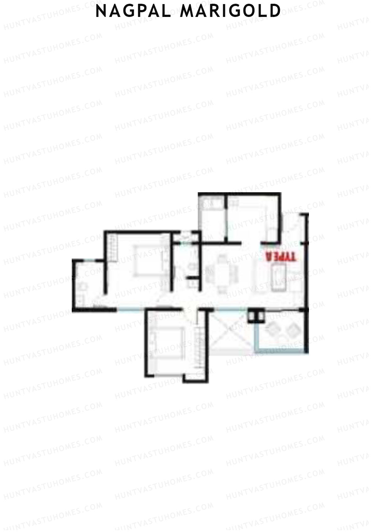 Nagpal Marigold Tower B Unit 6 (Type A) Floor Plan
