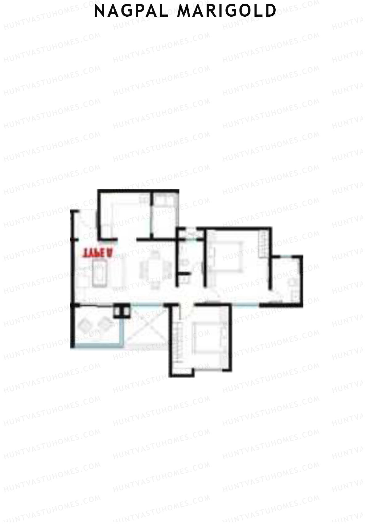 Nagpal Marigold Tower B Unit 7 (Type A) Floor Plan