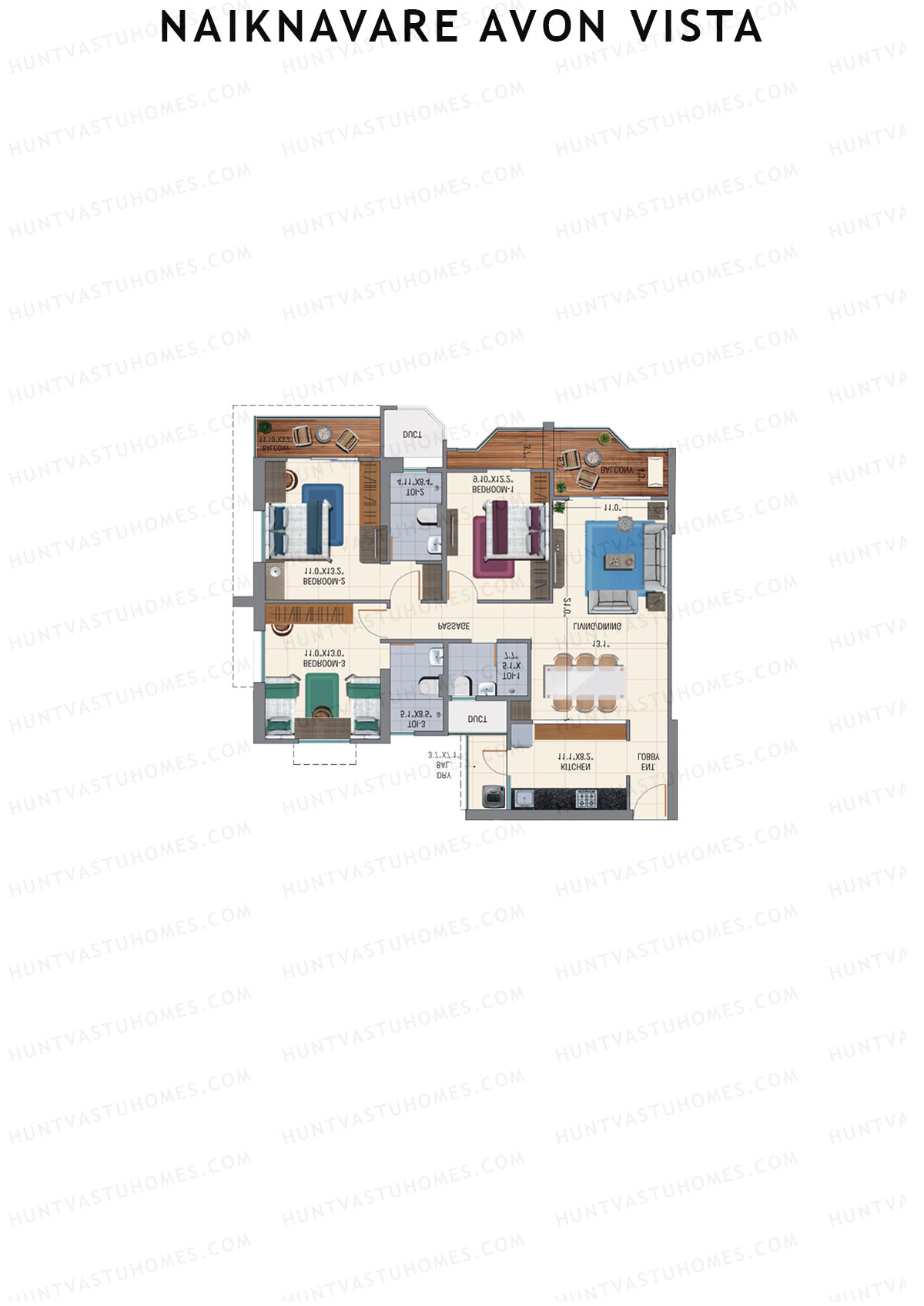 Naiknavare Avon Vista Tower A3 Unit 1 Floor Plan