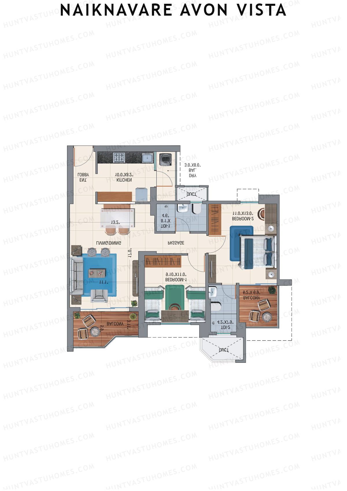 Naiknavare Avon Vista Tower A3 Unit 4 Floor Plan