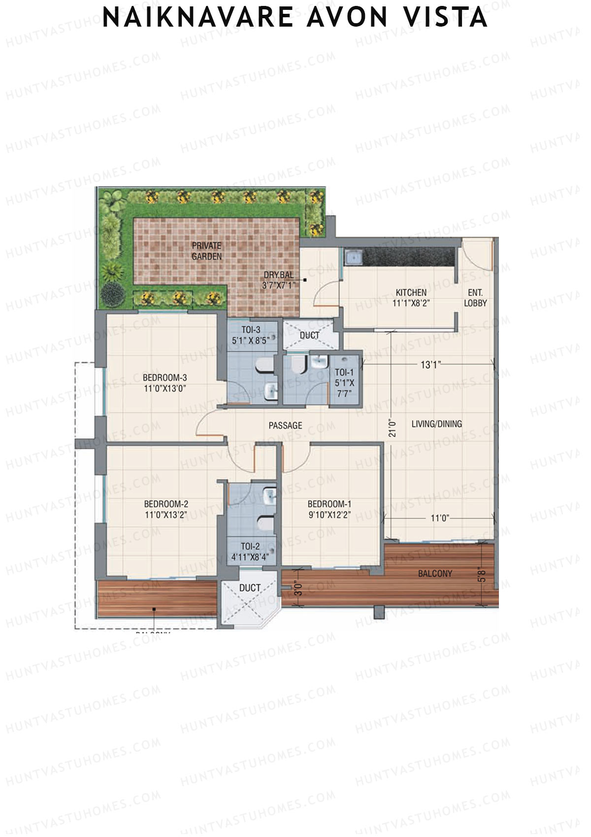 Naiknavare Avon Vista Tower A3 Unit 6 Floor Plan
