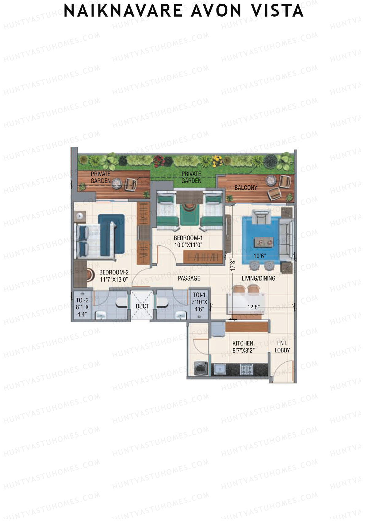 Naiknavare Avon Vista Tower B3 Unit 2 Floor Plan