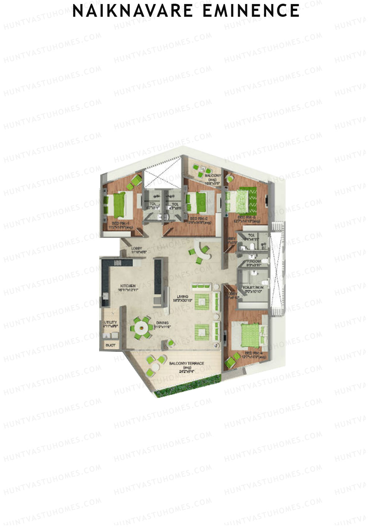 Naiknavare Eminence Tower A Unit 1 Floor Plan